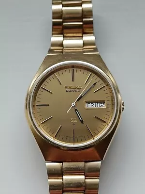 Seiko SQ Quartz Vintage GP Watch 7546-8450 With Original Strap • £79