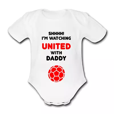 Man@ Utd Babygrow Baby Vest Grow Gift Daddy Football MANCHESTER @ United • $12.42