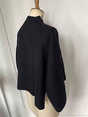 Jaeger Chic  Navy Rib Knit Sweater / Jumper Size M Wool • £40