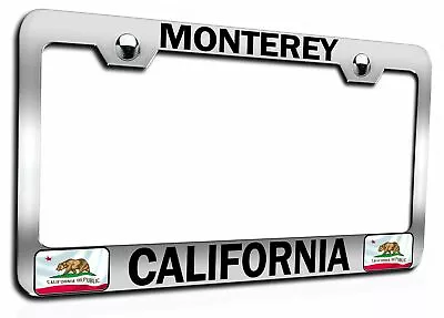 MONTEREY CALIFORNIA Californian California Steel License Plate Frame Car SUV • $15.95