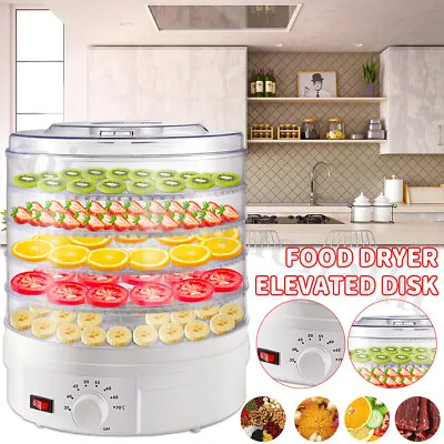 350W Electric Food Dehydrator 5 Tray Drying Machine Fruit Beef Jerky Preserver • £26.82