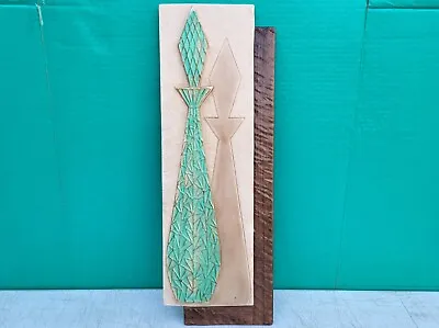 Mid Century Wall Plaque Hanging Italian Murano GENIE BOTTLE Chalk Plaster 1960s • $99.95