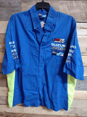 Official Team Suzuki XXL Button Down Short Sleeved Shirt Motul Ecstar Michelin • $24.99