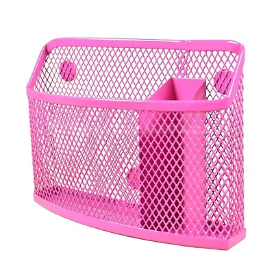 LockerMate Magnetic Wire Divided Storage Box Work School Locker Fridge - Pink • $5