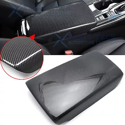 Carbon Fiber Center Console Armrest Box Panel Cover For Honda Accord 2018-2022 • $45.97