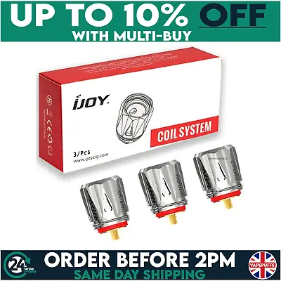 IJOY X3 & DM COILS For AVENGER DIAMOND CAPTAIN Tanks -X3 MESH C1S - Pack 3 • £9.95