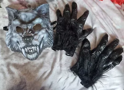 £7.99 • Buy Halloween Wolf Costume, Mask & Gloves 9-10