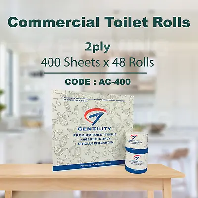 $56.50 • Buy Toilet Paper TISSUE 2 Ply 48 Rolls X 400 Sheets PREMIUM SOFT INDIVIDUAL WRAPPED