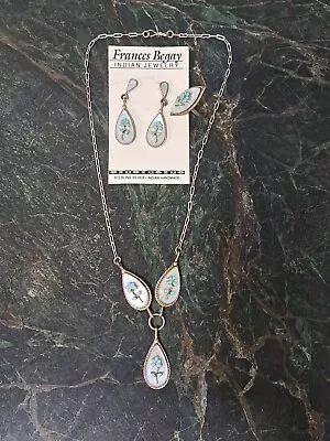 Frances Begay Sterling Silver Necklace Earrings Ring Set • $450