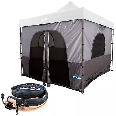 Adventure Kings Gazebo Tent Weatherproof Mosquito Netting + LED Strip Light 1.3m • $155.95