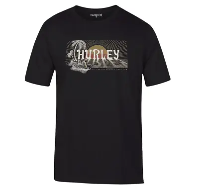 Hurley Premium Horizon Short Sleeve T-Shirt Black Men's Size Medium NWT • $14.16