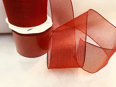 £2.35 • Buy Large Selection Wide Wired Edge Ribbon. Ribbon For All Occasions.Priced Per Mtre