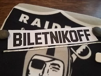 $14.99 • Buy Fred Biletnikoff Custom Oakland Raiders Jersey Nameplate Black Letters On White