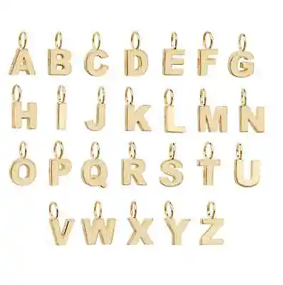 Initial Letter Pendant 9ct Solid Gold Pendant For Necklace Inital Charm A To Z • £45.90