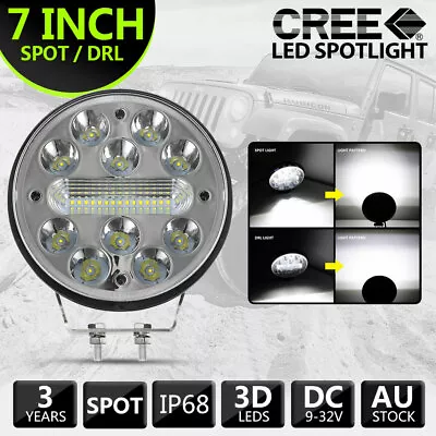 New Design Chrome 7inch LED Driving Light Spot Round Work Spotlights Vehicle 4x4 • $39.99