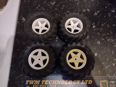 Tamiya Wheels And Tyres All Traction Utility Black Foot Monster Beetle Etc. • £7.99