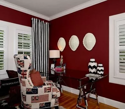 Plain Dark Red Wallpaper - Durable Vinyl - Paste The Wall - Texture 51132910 • £1.99