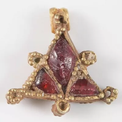 Medieval Jewellery Gold And Garnet Pendant 14th-16th Centuries • $454.15