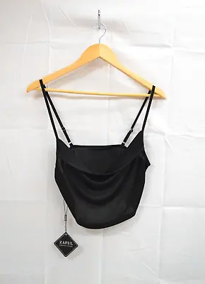 Zaful Black Cropped Tank Top Size M #BRE • £7.99