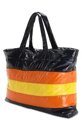 35 X 24 JUMBO K-WAY X R&D PELAGIE NYLON MAXI TOTE BAG Puffy Shiny Retail $478!! • $179