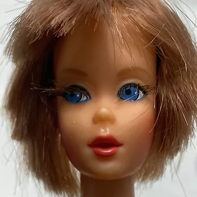 Vintage 1968 Twist N Turn Barbie Doll Rooted Eyelashes Auburn Hair Blue Eyes • $44.99