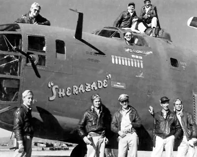 Consolidated B-24 Liberator  Sherazade  Crew Nose Art 8x10 WWII WW2 Photo 623a • $7.43