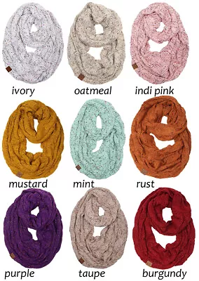 NEW! CC CONFETTI Scarf Soft Chunky Warm Pullover Knit Long Loop Infinity Scarf • $19.99