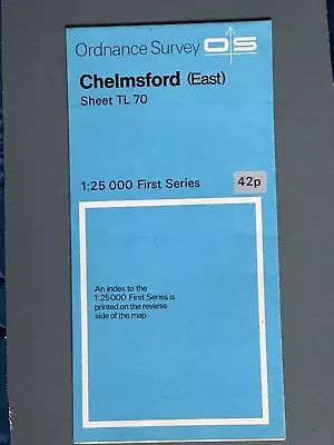 1:25000 1st Series Ordnance Survey Map Sheet TL 70 Chelmsford ( East ) • £4.80