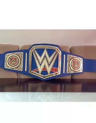 WWE Blue Heavyweight World Championship Wrestling Belt 2 MM Replica ADULT SIZE • $199.99