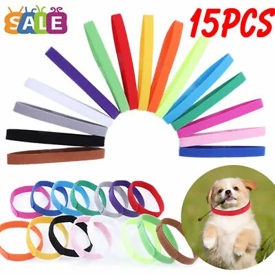 Puppy Collars Welping ID Bands Newborn Dog Kitten Pet Tags 15 Colors Adjustable • £3.99