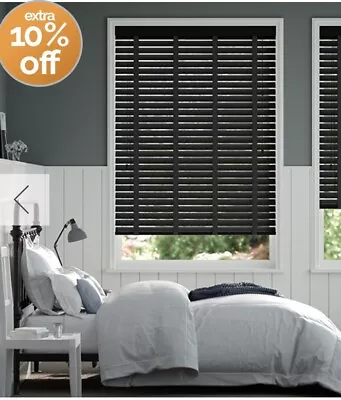 Blinds 2 Go Blinds Black Wooden New Horizontal Great Quality • £39