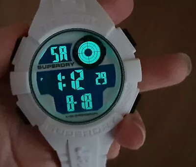 £32.99 • Buy New SUPERDRY Watch Mens Boys Digital White Luminous Silicone RRP£110 GENUINE(SD6
