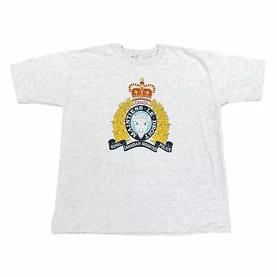 Vintage Royal Canadian Mounted Police T-Shirt Mens One Size 2XL? RCMP USA Made • $20.63