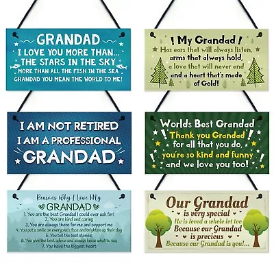 Grandad Christmas Gifts Novelty Plaques Gift For Grandparents Funny Birthday • £3.99