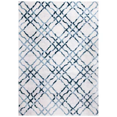 SAFAVIEH Martha Stewart Isabella MSR0957A Ivory/ Turquoise Rug • $116.99