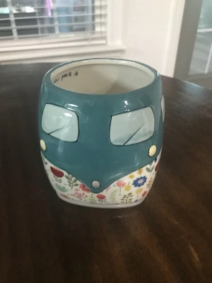 $15.88 • Buy VW Camper Van Bus Hippy Peace Teal Coffee/Tea Ceramic Mug/Cup 20.96 Oz