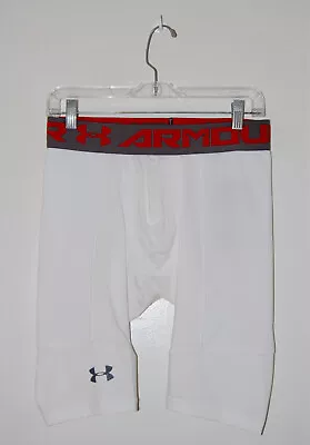 NWT Under Armour Men's White Baseball Utility Sliding Short Sz  L • $18