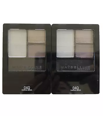 Lot Of 2 Maybelline Expert Wear Eyeshadow Quads #04Q Charcoal Smokes  0.17 Oz • $14.90