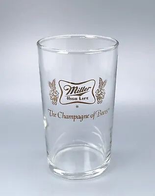 Miller High Life Beer Shell Glass / Vtg Barware Advertising / Man Cave Bar Decor • $17.95