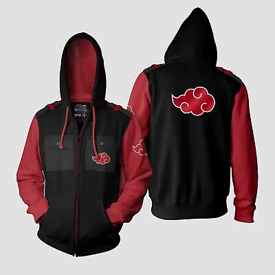 Akatsuki (Naruto Shippuden) Red & Black Military Style Premium Hoodie • $65