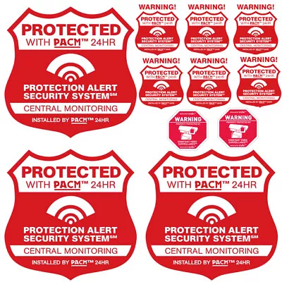 3 Big Security Alarm DECALS(Not Signs) & 6 Alarm & 2 CCTV Decals • $10.20