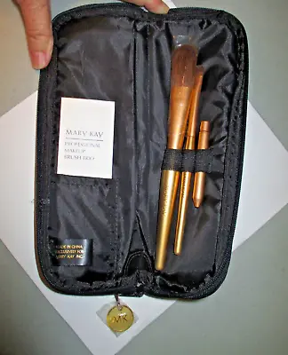 MARY KAY Rare Vintage 3 Brush Set In Zipper Case  Professional Makeup Brush TRIO • $19.99