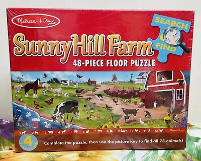 Melissa & Doug Farm Puzzle Sunny Hill 48 Piece Floor Vintage NEW Factory Sealed • $21.99