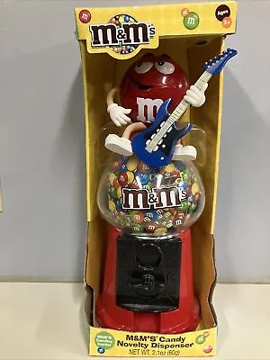 M&M's Novelty Candy Dispenser Red Guy With Guitar  New Very Rare Nice • $29.99