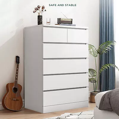 6 Wood Drawers Large Wood Dresser For Bedroom Closet  • $128.89