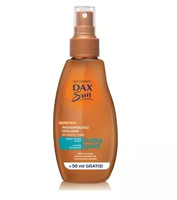 DAX SUN TURBO GOLD TAN ACCELERATOR PRZYSPIESZACZ OPALANIA SPRAY 200 Ml • £11.99