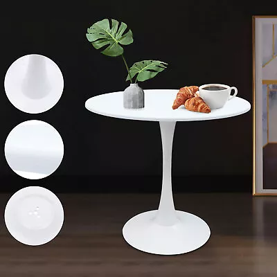 White Tulip Table Mid-Century Dining Table For 2-4 People With Round Mdf Top • $119