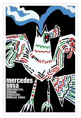 Movie Poster For Film MERCEDES Sosa Argentina Art.Musical Singing Bird.Decor • $18.99