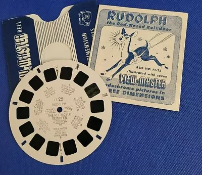 Sawyer's View-master Reel FT-25 Rudolph The Red-Nosed Reindeer Belgium Made Blue • $18.99