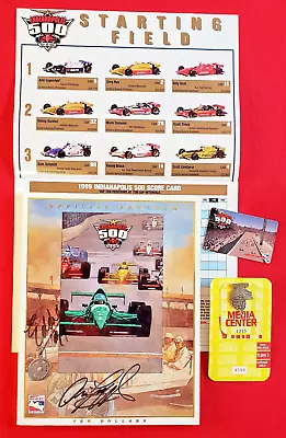 $179 • Buy 1999 Indy 500 SILVER Pit Badge #4813 - *VIP* Media BUC - *AUTOGRAPHED* Program!